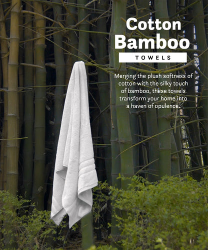 Luxe Home 1Pc Bath Towel, Silver| 600 GSM Cotton Bamboo