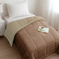 Soft Comfort Solid Single AC Blanket/Comforter, French Roast|200 GSM Micro Polyester|Reversible