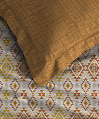 Urban Comfort Queen Bedsheet Set, Aria Yellow |144 TC Cotton| 2 Pillow Covers