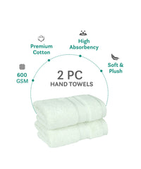 Indulgence 2Pc Hand Towel, Fair Jade|600 GSM Cotton