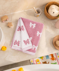 Juniors Bath Towel, Bow| 550 GSM | 100% Premium Cotton