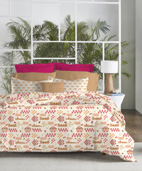 Atulaya Bharat King Bedsheet Set,Patiala Shahi|144 TC Cotton|2 Pillow Covers