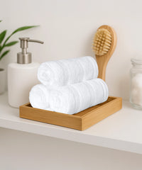 Quick Dry 3 Pc Face Towel, White|400 GSM Cotton
