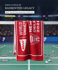 BWF World Championships 100% Cotton Jacquard Bath Towel 1 Pc | 600 GSM | Red White