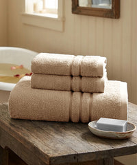 Moment Gold Towels 3Pc Set, Peanut Beige | 400GSM 100% Cotton