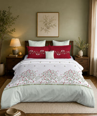 Classic Folklores King Bedsheet Set, Fairy’s Harvest|210 TC Cotton| 2 Pillow Covers