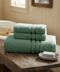 Moment Gold Towels 3Pc Set, Dark Sage | 400GSM 100% Cotton