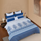 Classic Prakriti King Bedsheet Set, Neelgiri|210 TC Cotton|2 Pillow Covers