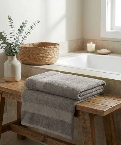 Urban Comfort Bath Towel, Charcoal| 450 GSM Cotton