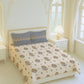 Home Essential Royal Bloom Queen Bedsheet Set, Lindon Grey| 144TC Cotton| 2 Pillow Covers