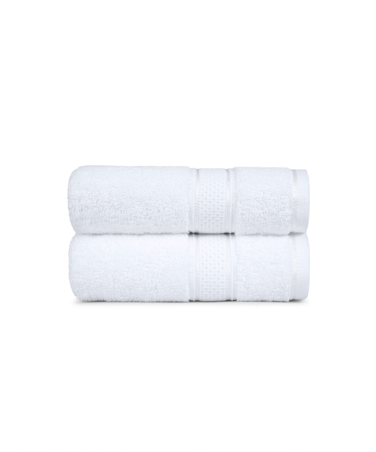 Indulgence 2Pc Hand Towel, Bright White|600 GSM Cotton