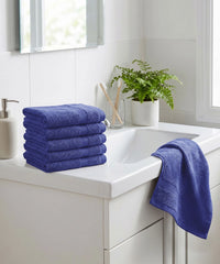 Urban Comfort  6Pc Face Towel Set, New Navy| 450 GSM | 100% Cotton
