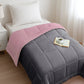 Soft Comfort Solid Single AC Blanket/Comforter, Rose Dust|200 GSM Micro Polyester|Reversible
