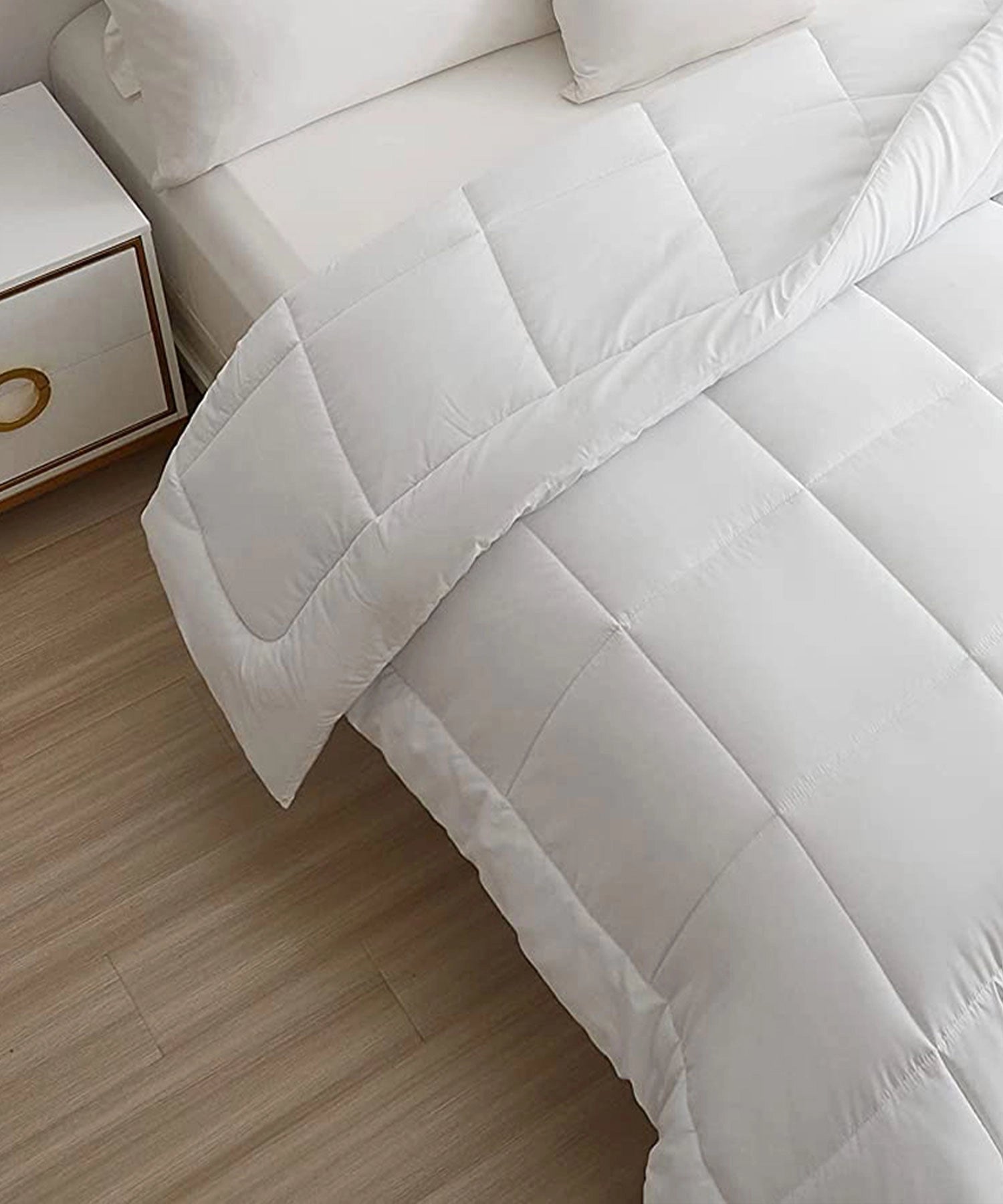 Comfort Living Solid Single AC Blanket/Comforter, Milky White|120 GSM Polyester|Reversible