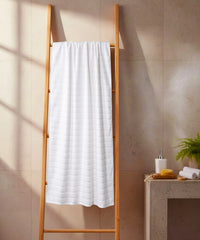 Quick Dry 1 Pc Bath Towel, White|400 GSM Cotton