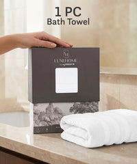 Luxehome Supima Cotton Bath Towel, White| 600 GSM | 100% Supima Cotton