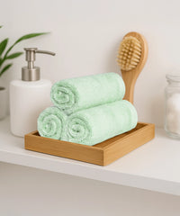 Quick Dry 3 Pc Face Towel, Sage|400 GSM Cotton