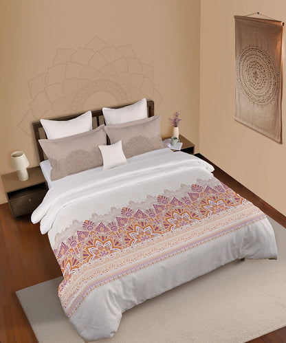 Classic Prakriti King Bedsheet Set, Tejas|210 TC Cotton|2 Pillow Covers
