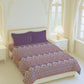 Home Essential Royal Bloom Queen Bedsheet Set, Rosario Purple| 144TC Cotton| 2 Pillow Covers