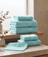Soft Comfort 6Pc Towel Set, Nile Blue|509 GSM Cotton|Air Rich Technology