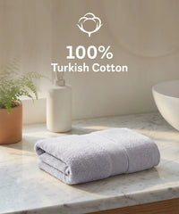 Luxehome Turkish Towel 1Pc Hand Towel, Soft Silver | 800 GSM Cotton