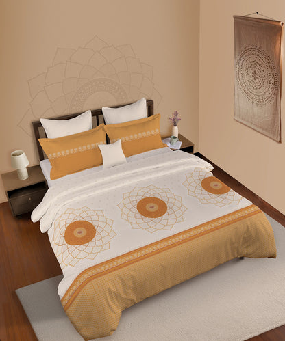 Classic Prakriti King Bedsheet Set, Arogya|210 TC Cotton|2 Pillow Covers