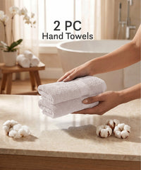 Luxehome Supima Cotton 2 Pc Hand Towel Set, Dark Sand| 600 GSM | 100% Supima Cotton