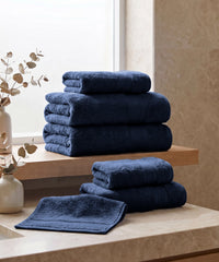 Soft Comfort 6Pc Towel Set, Navy|509 GSM Cotton|Air Rich Technology