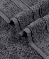 Indulgence 2Pc Hand Towel, Anchor Grey|600 GSM Cotton