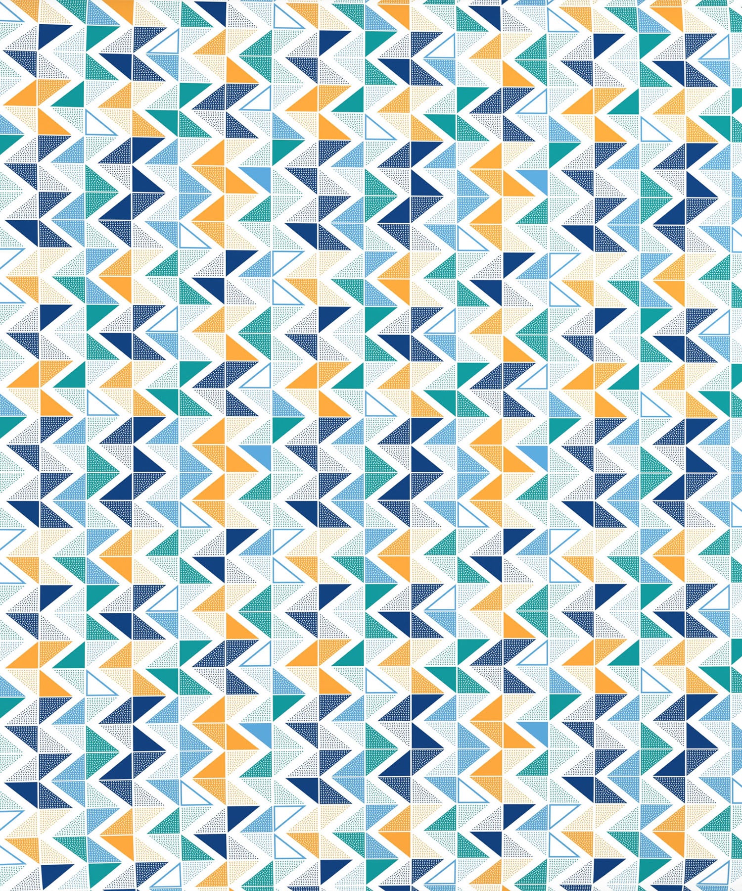 Urban Comfort Trippy Triangles Blue Single Comforter, 120GSM, 100% Cotton, Multicolor