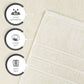 Luxe Home 2Pc Face Towel, Lamb's Wool| 600 GSM Cotton Bamboo