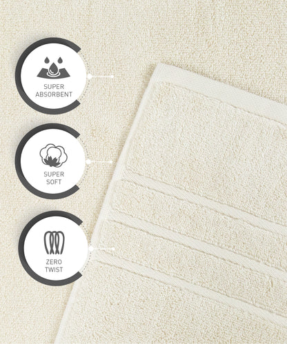 Luxe Home 2Pc Face Towel, Lamb's Wool| 600 GSM Cotton Bamboo