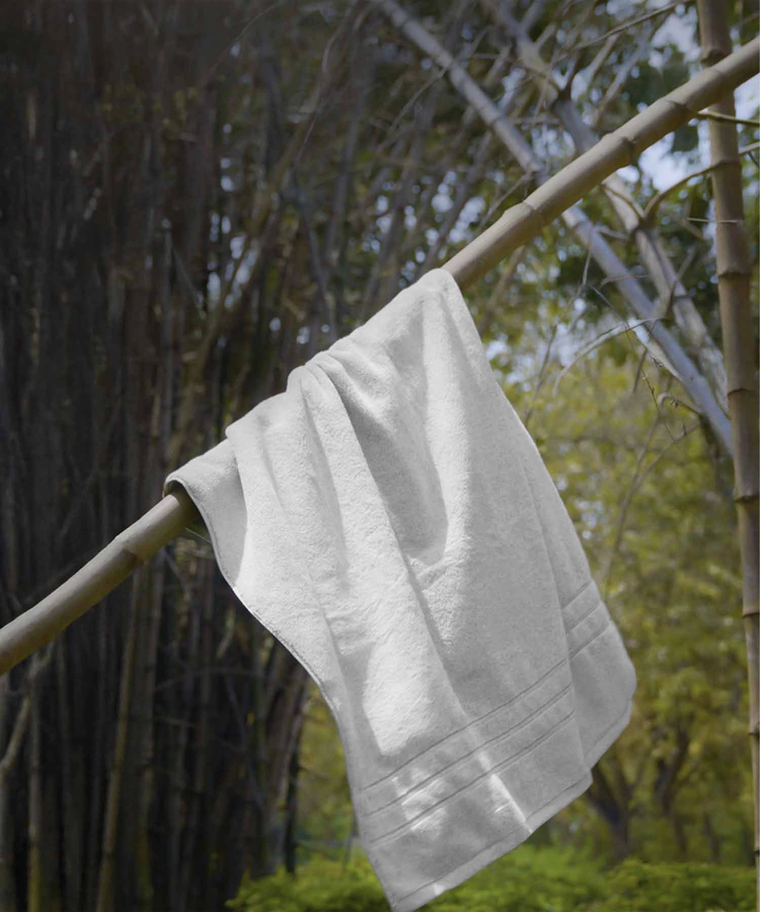 Luxe Home 1Pc Bath Towel, Silver| 600 GSM Cotton Bamboo