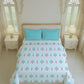 Home Essential Royal Bloom Queen Bedsheet Set, Raya Blue| 144TC Cotton| 2 Pillow Covers