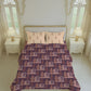 Home Essential Royal Bloom Queen Bedsheet Set, Mirabella Coral | 144TC Cotton| 2 Pillow Covers