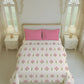 Home Essential Royal Bloom Queen Bedsheet Set, Raya Pink| 144TC Cotton| 2 Pillow Covers