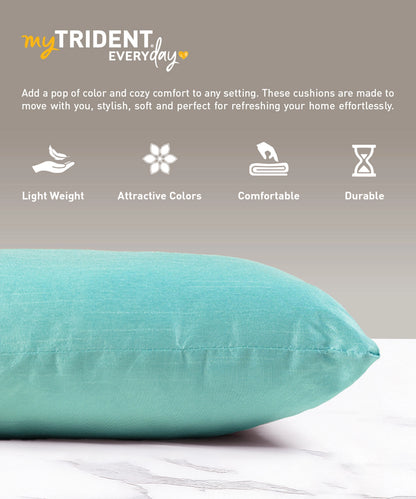 Everyday Solid Single Cushion, 250 GSM, 40 cm x 40 cm, Manor Green