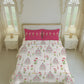 Home Essential Royal Bloom Queen Bedsheet Set, Gilded Dream Pink| 144TC Cotton| 2 Pillow Covers