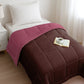 Soft Comfort Solid Single AC Blanket/Comforter, Hot Choclate|200 GSM Micro Polyester|Reversible
