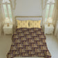Home Essential Royal Bloom Queen Bedsheet Set, Mirabella Ochre | 144TC Cotton| 2 Pillow Covers