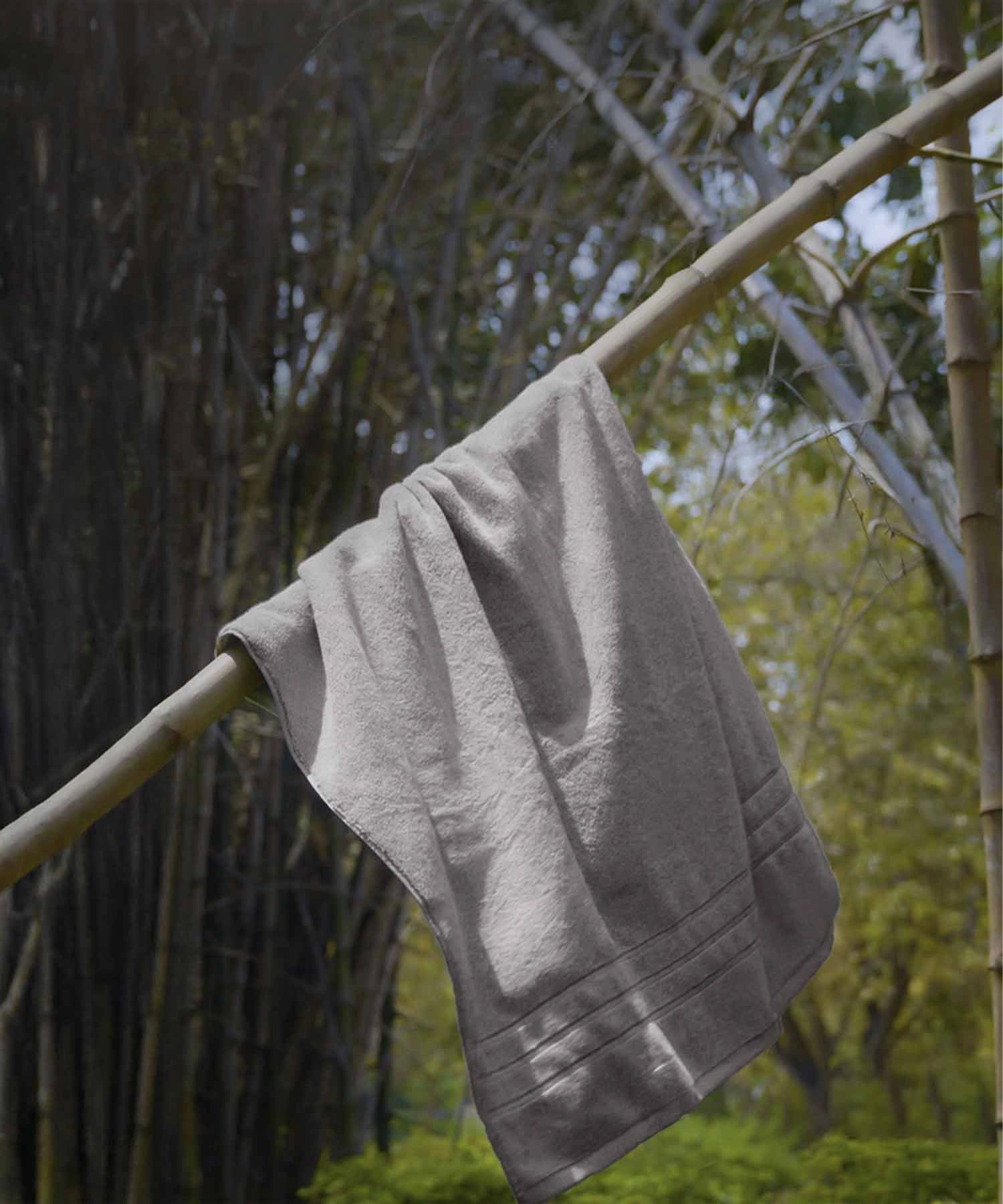 Luxe Home 1Pc Bath Towel, Charcoal| 600 GSM Cotton Bamboo
