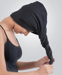 Urban Comfort Headwrap, Shoe Black | 240 GSM Cotton