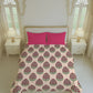 Home Essential Royal Bloom Queen Bedsheet Set, Dhalia Pink| 144TC Cotton| 2 Pillow Covers