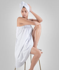 Urban Comfort (Head+Body)Wrap Set, Bright White | 240 GSM Cotton