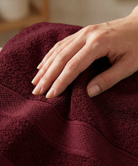 Urban Comfort Bath Towel, Wine Red| 450 GSM Cotton