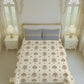 Home Essential Royal Bloom Queen Bedsheet Set, Lindon Grey| 144TC Cotton| 2 Pillow Covers
