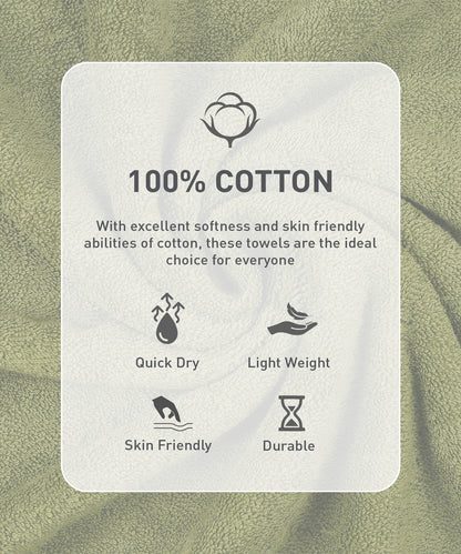 Urban Comfort Bath Towel, Olive| 450 GSM Cotton