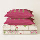 Home Essential Royal Bloom Queen Bedsheet Set, Gilded Dream Pink| 144TC Cotton| 2 Pillow Covers