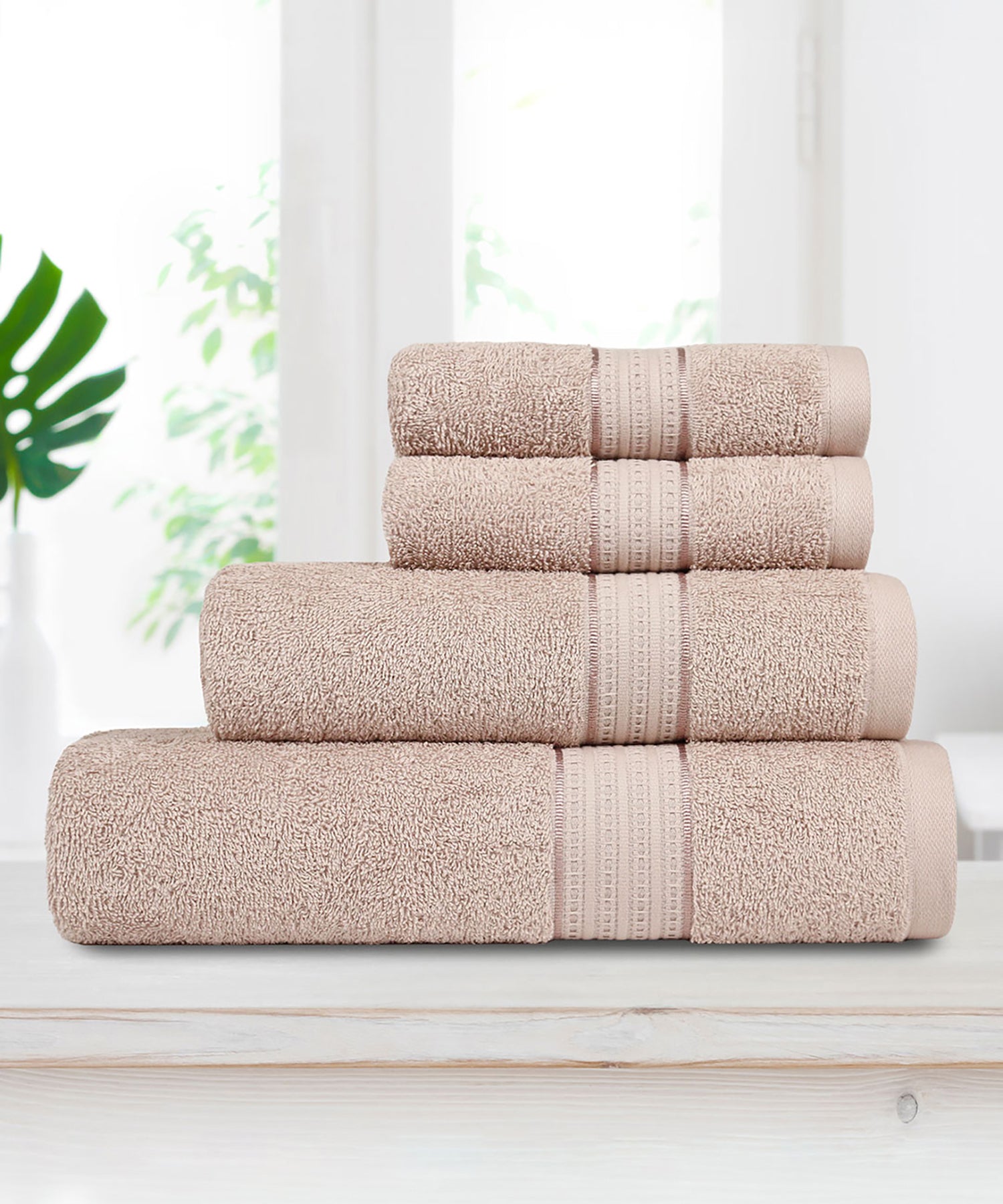 Celebration Nature Luxe 4Pc Set Towel Gift Set, 450 Gsm, 100% Cotton, Solid