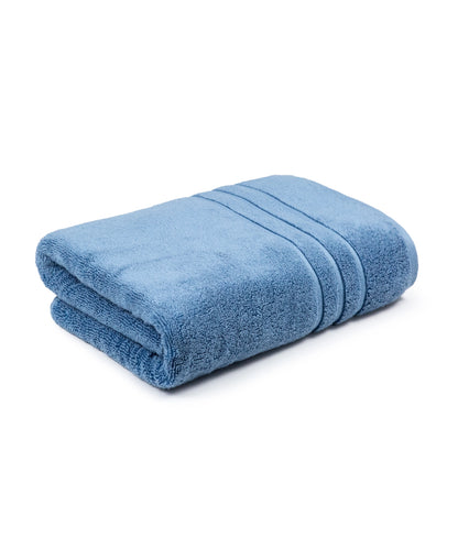 Luxe Home 1Pc Bath Towel, Sea Blue| 600 GSM Cotton Bamboo